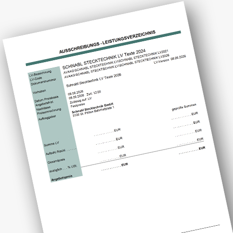 Download Schnabl Fastening Technology Bill of Quantities