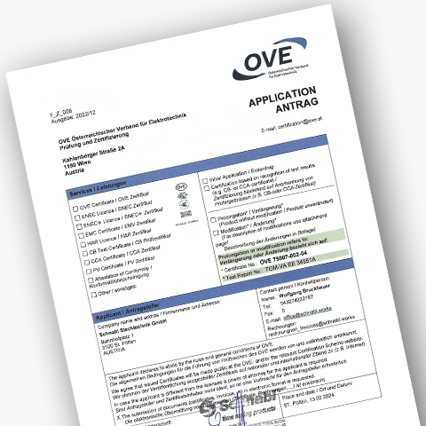 Download EC/UVB ÖVE certificate